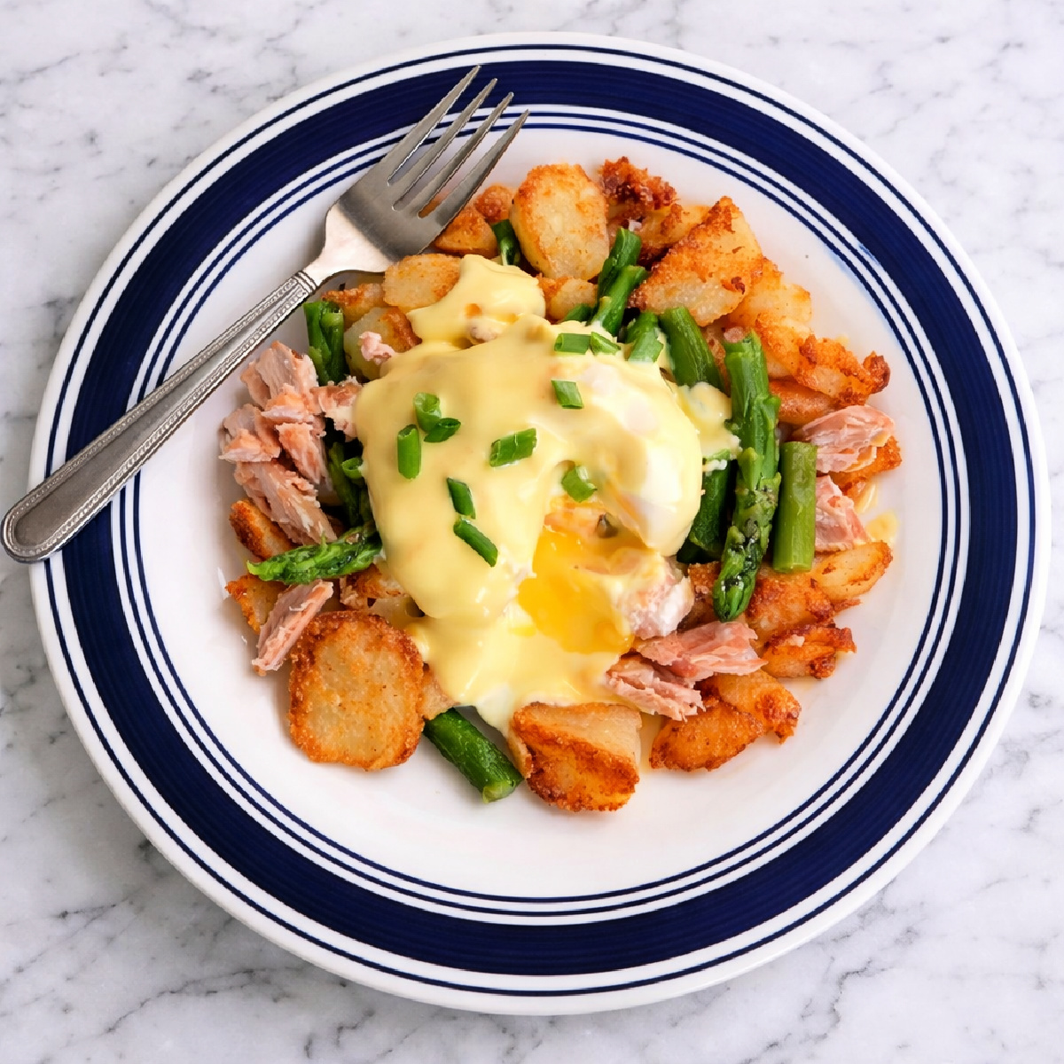 Salmon and Asparagus Hash