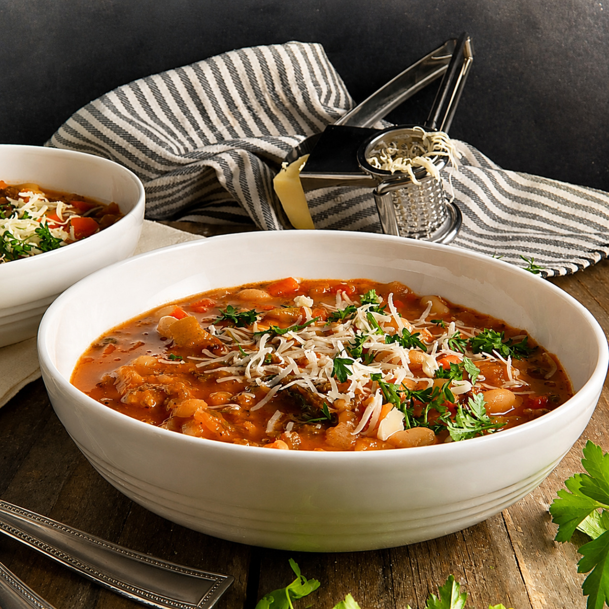 Winter Minestrone with Sausage & Beans