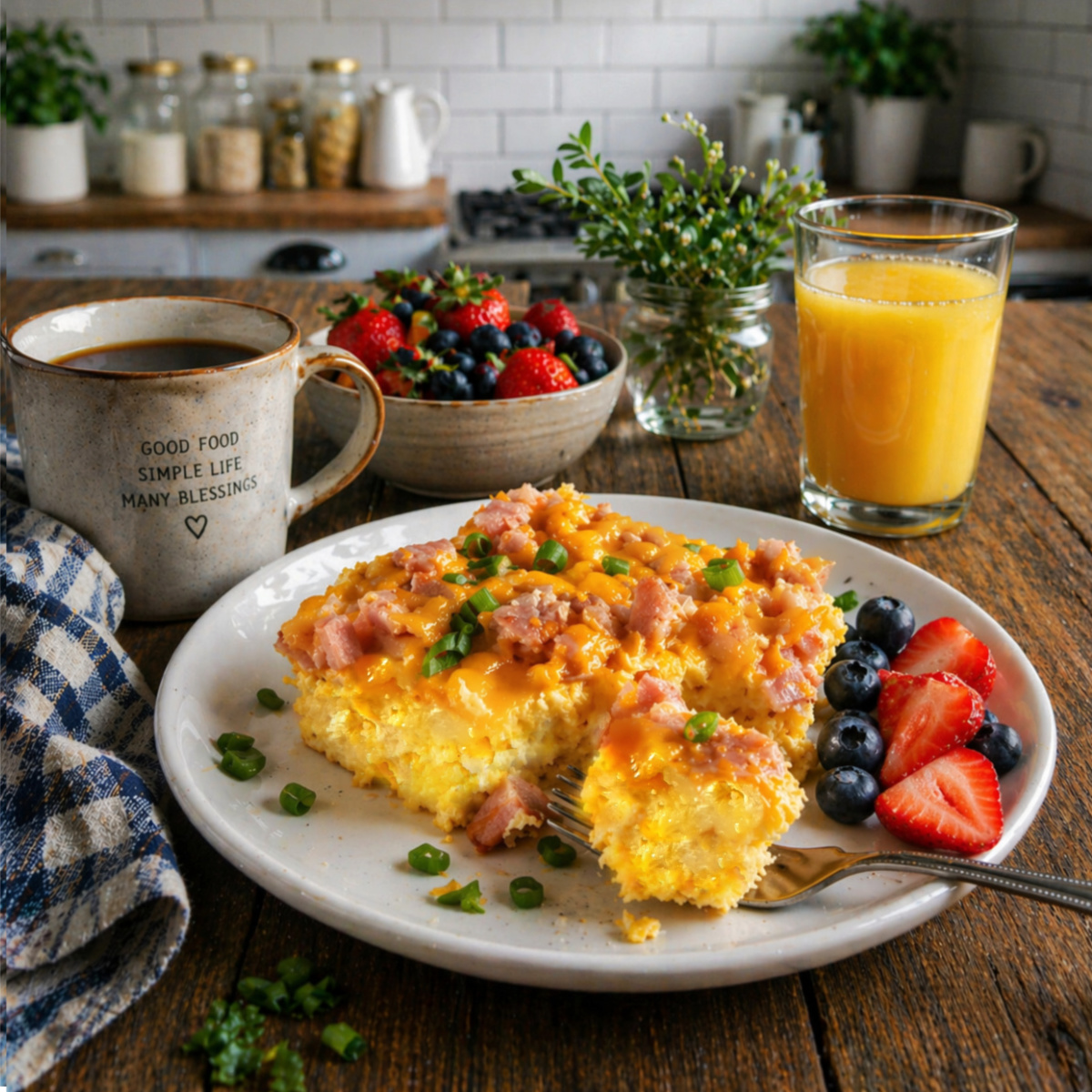 Potato Cheese Breakfast Bake