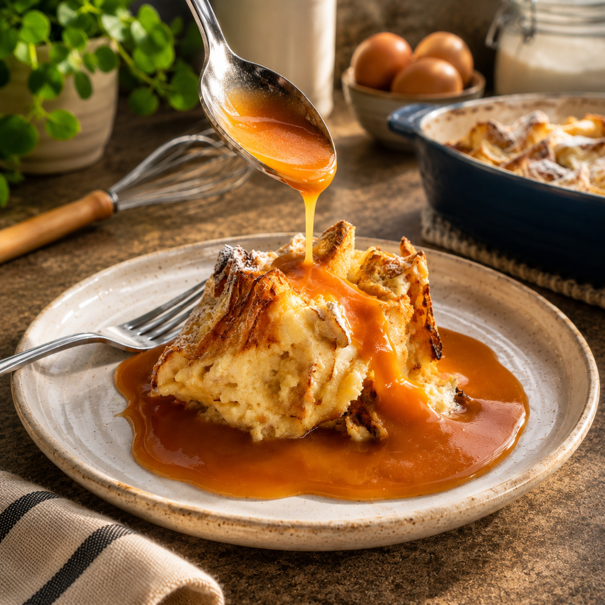 Baked Austrian Crêpes with Apricot Caramel Sauce