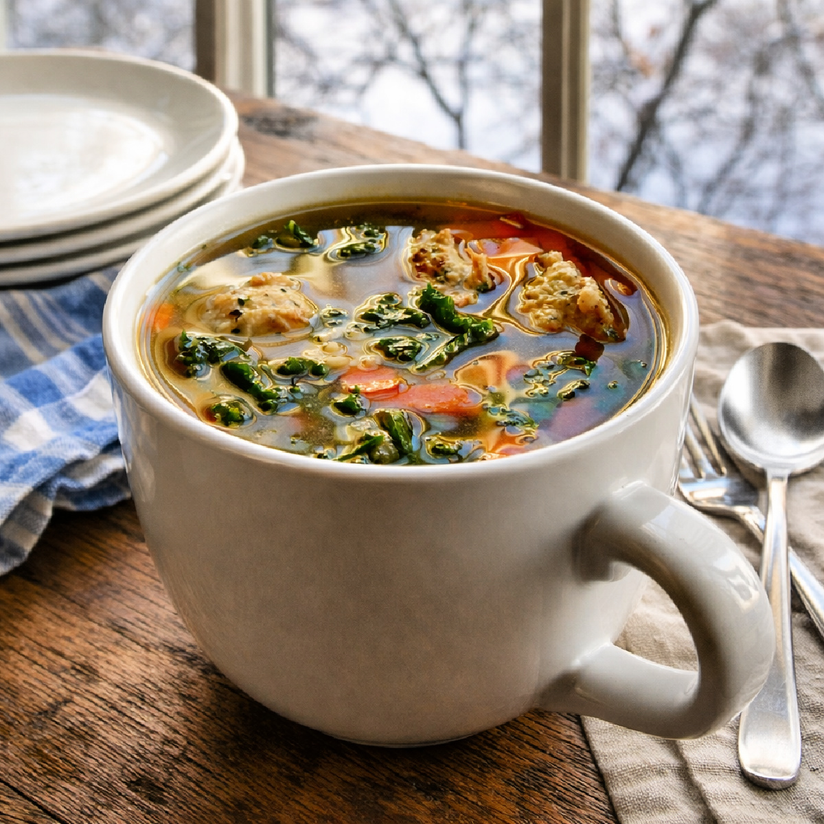 Healthy Italian Wedding Soup