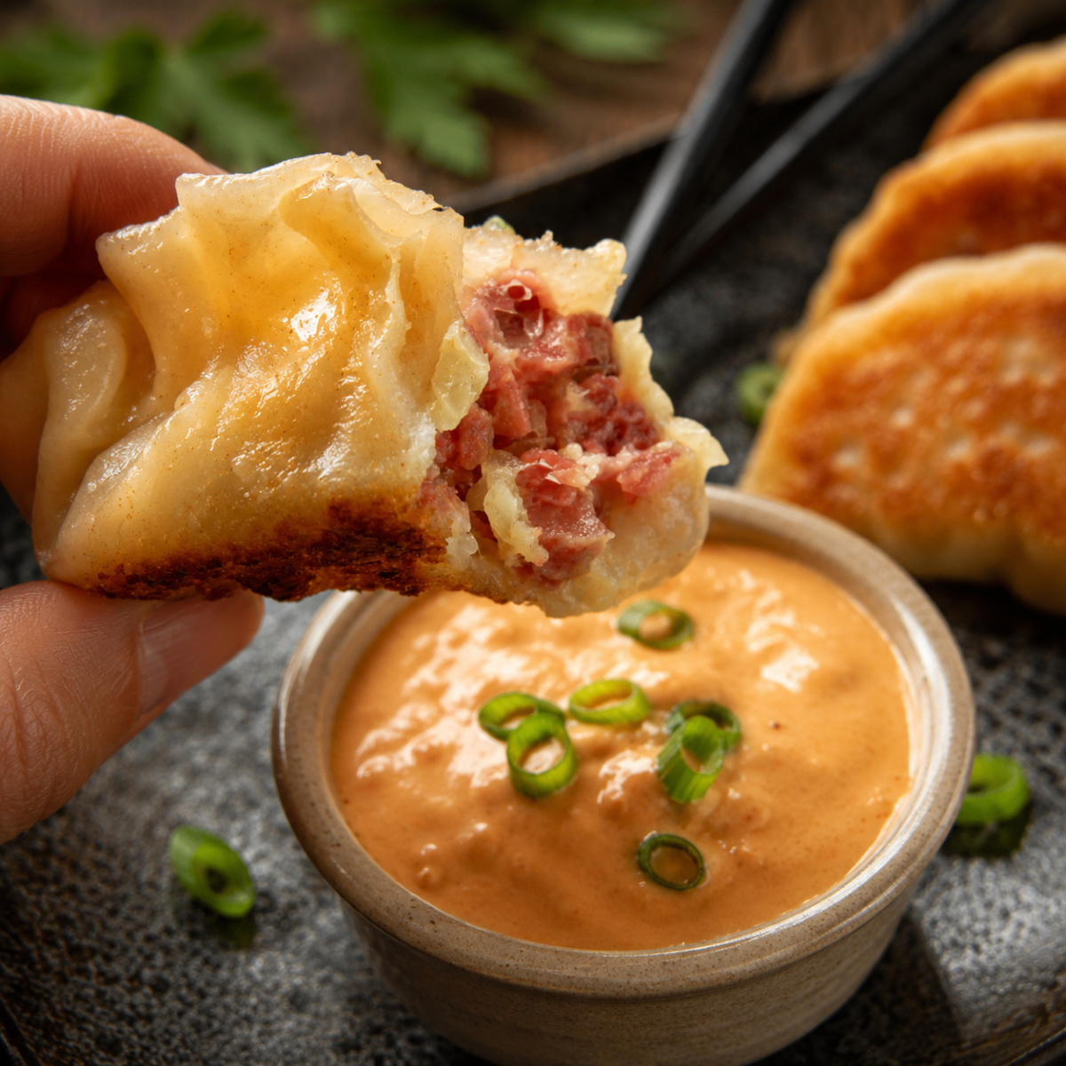 Reuben Potstickers