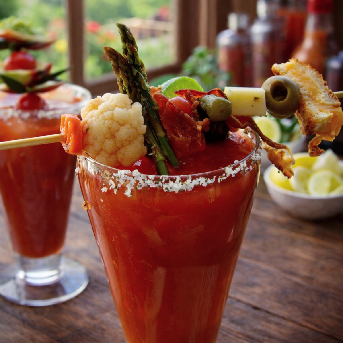 Overnight Bloody Marys and a Bloody Mary Bar