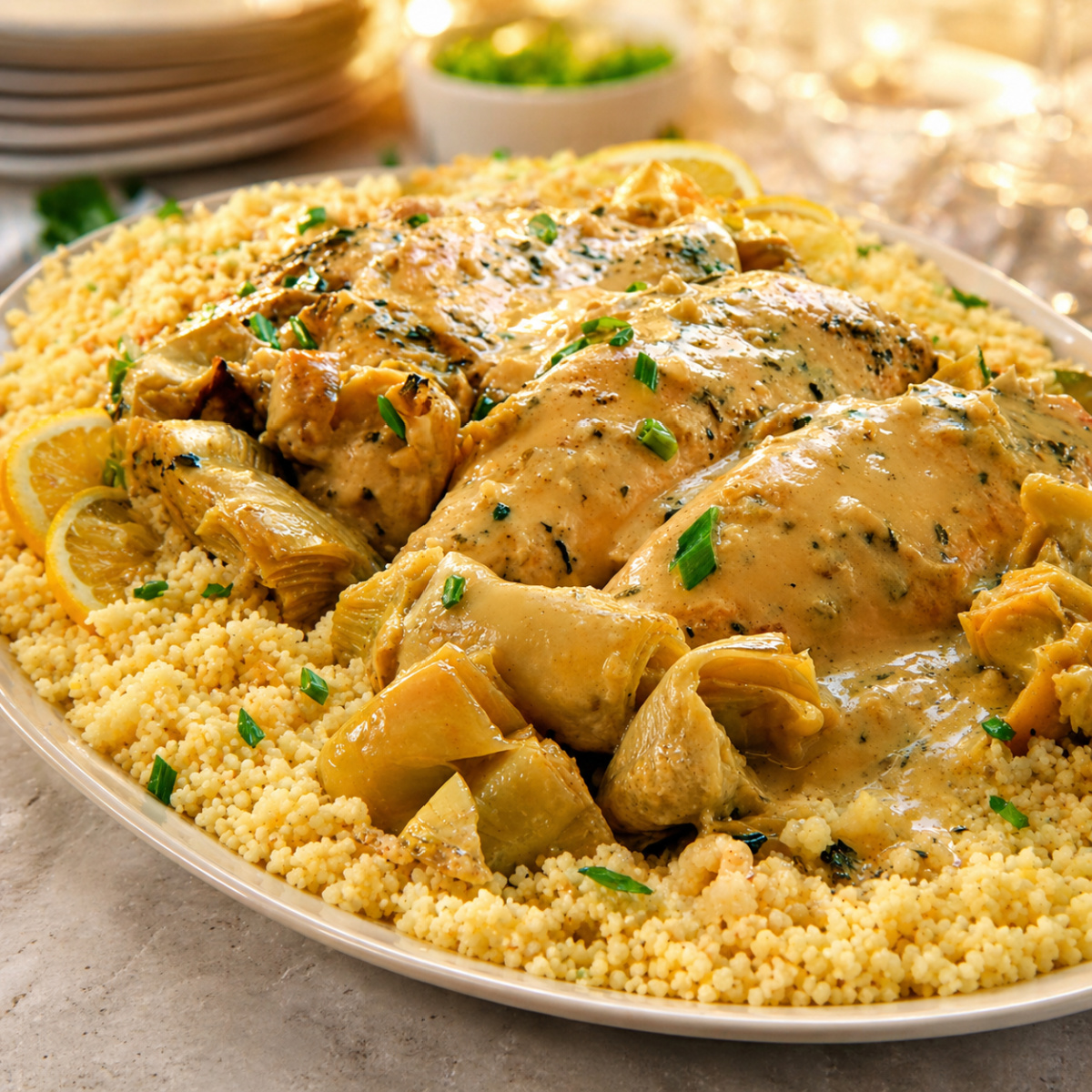Chicken with Lemon and Artichokes