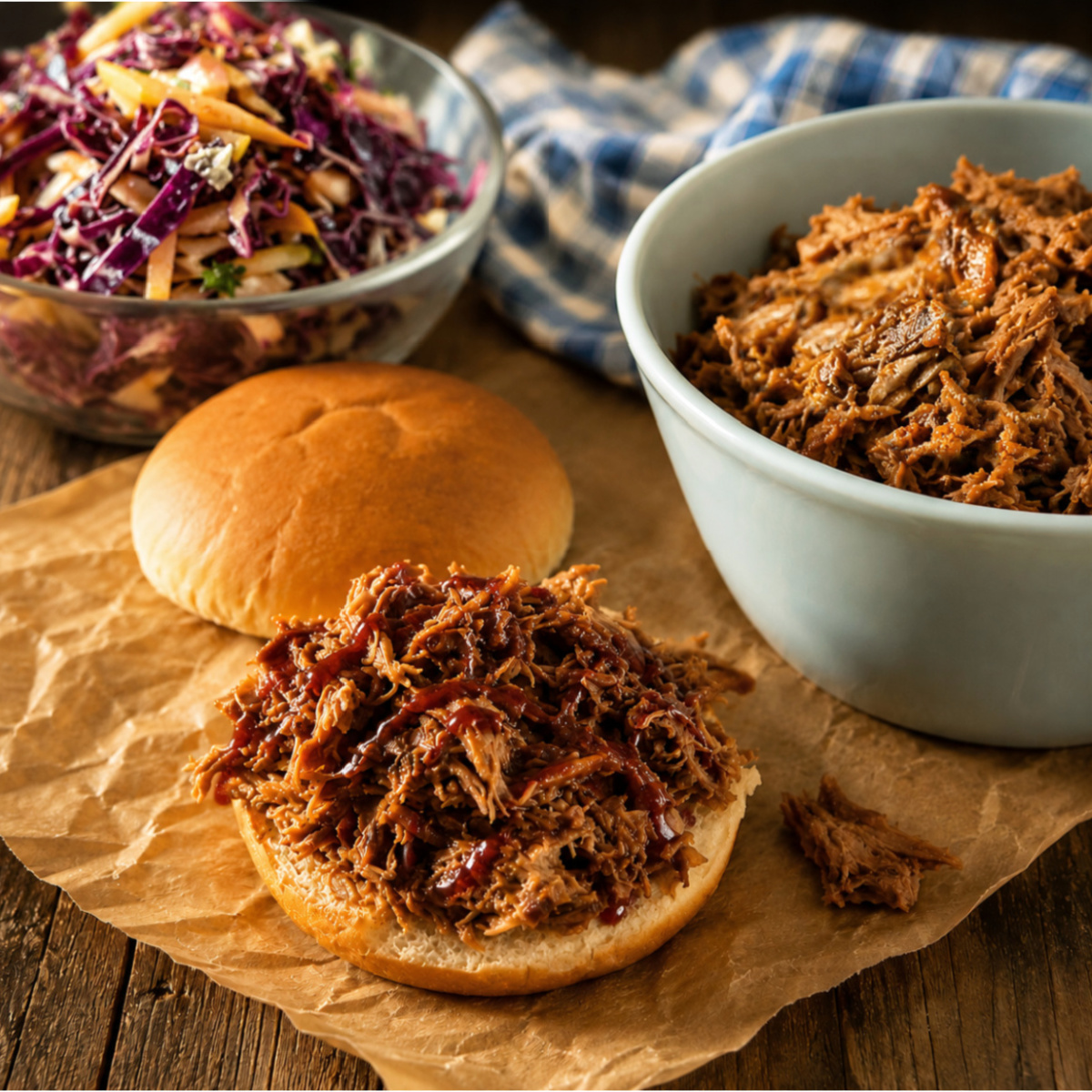 Slow Cooker Pulled Pork or Brisket