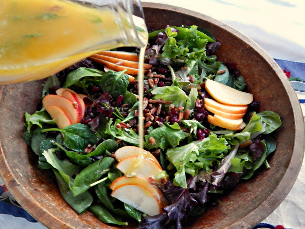 Wild Rice Harvest Salad with Citrus Dressing