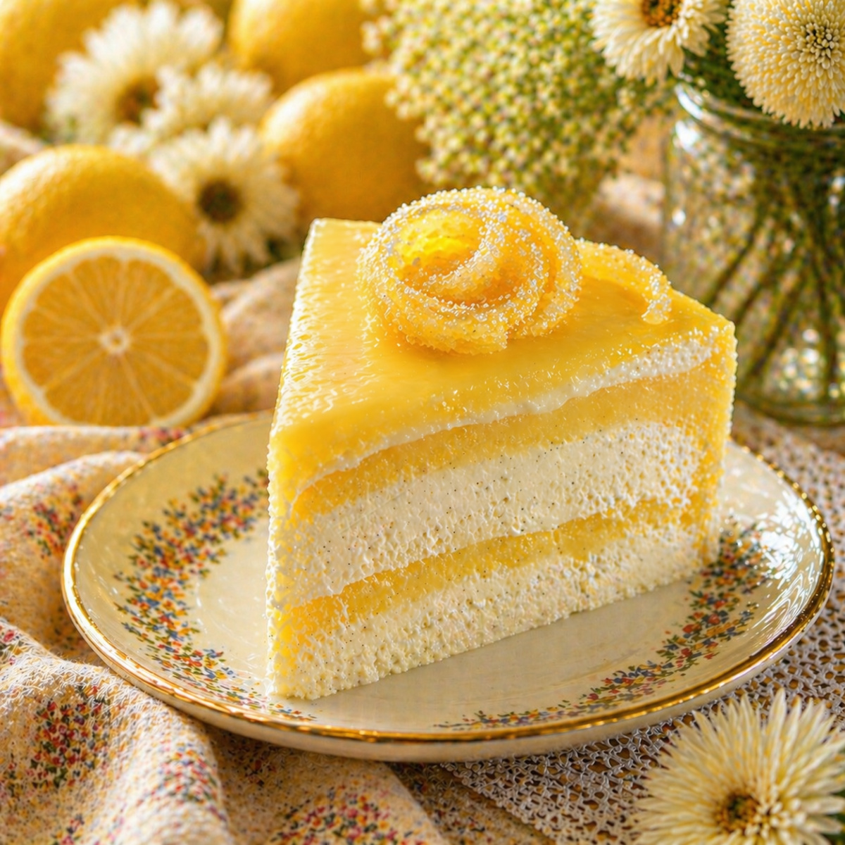 Frozen Lemon Meringue Cake