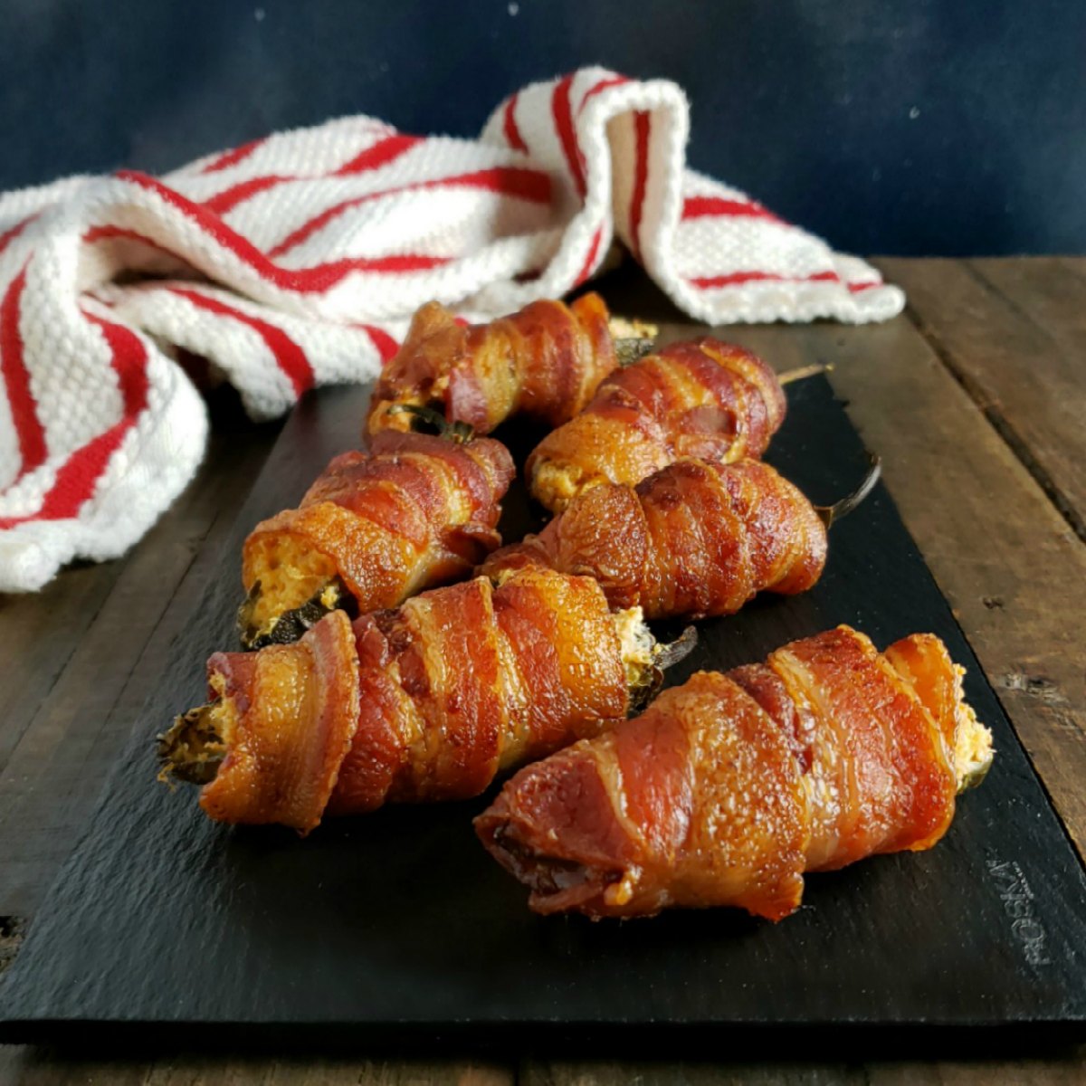 Crab Stuffed Bacon Wrapped Jalapeno Poppers