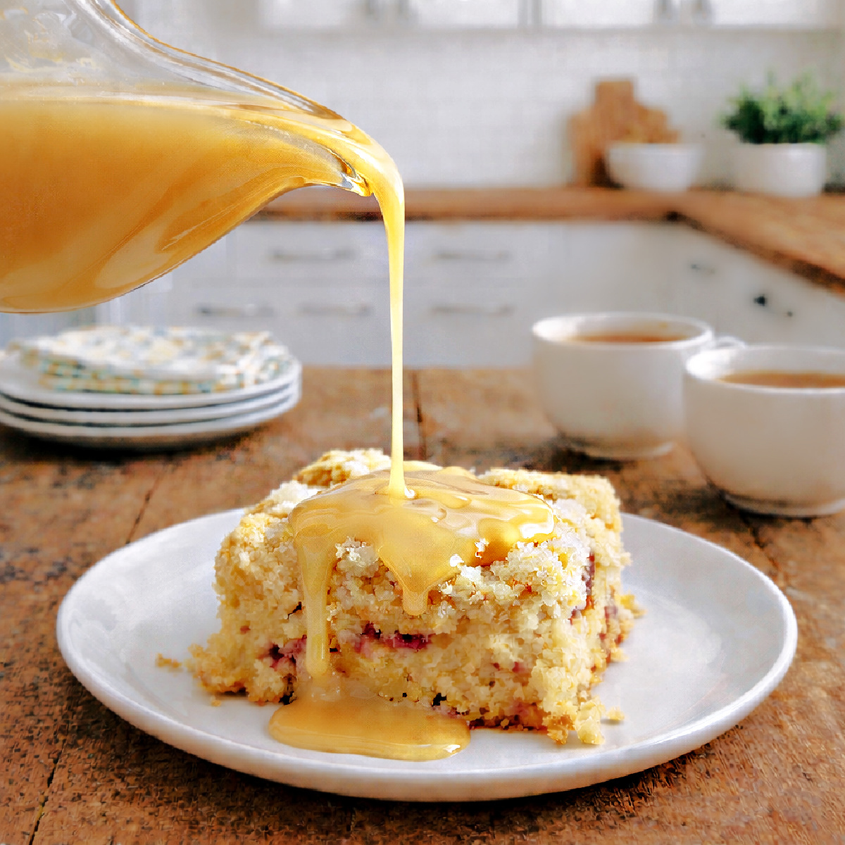 Rhubarb Streusel Coffee cake