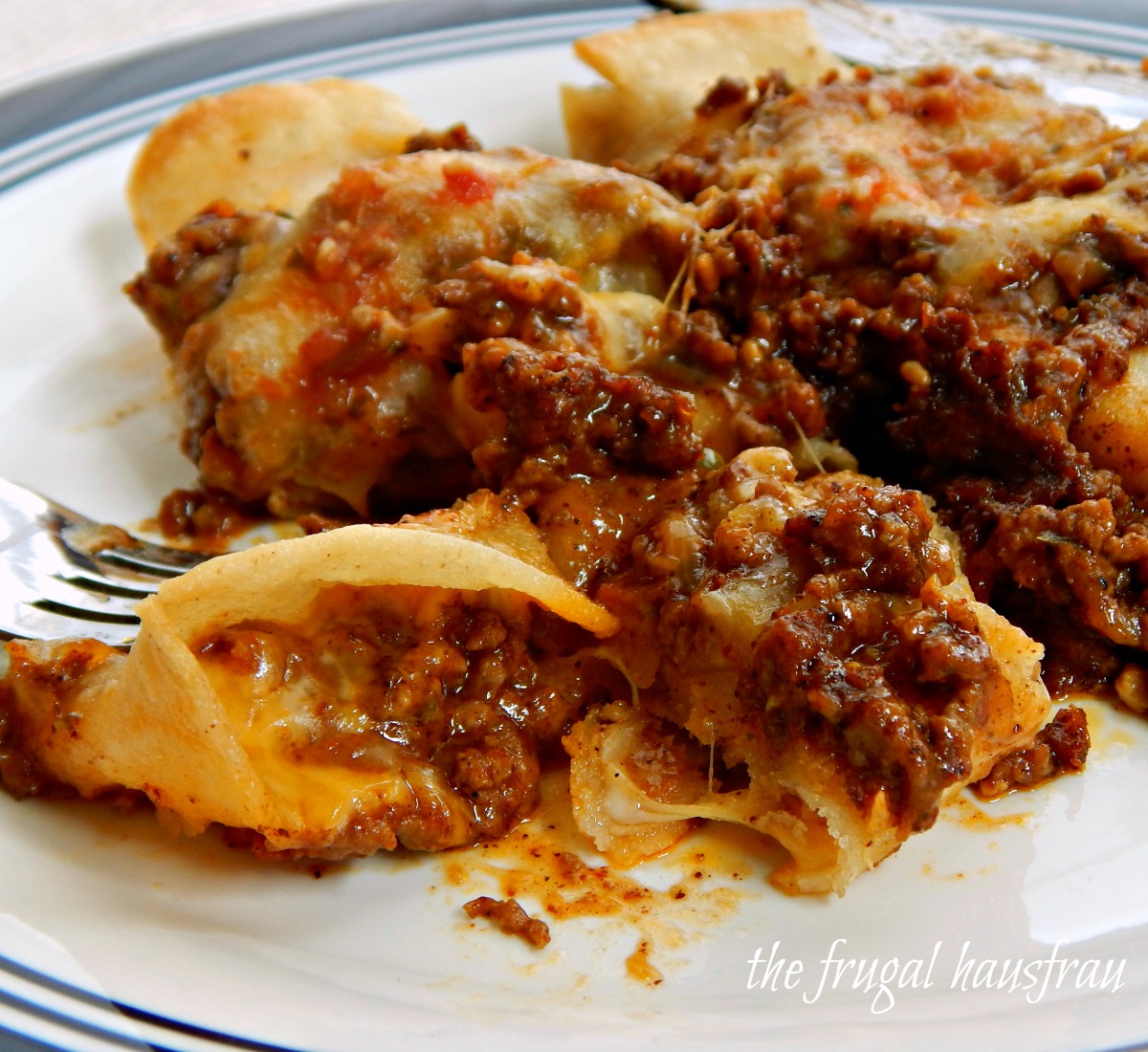 Enchiladas con Carne Frugal Hausfrau