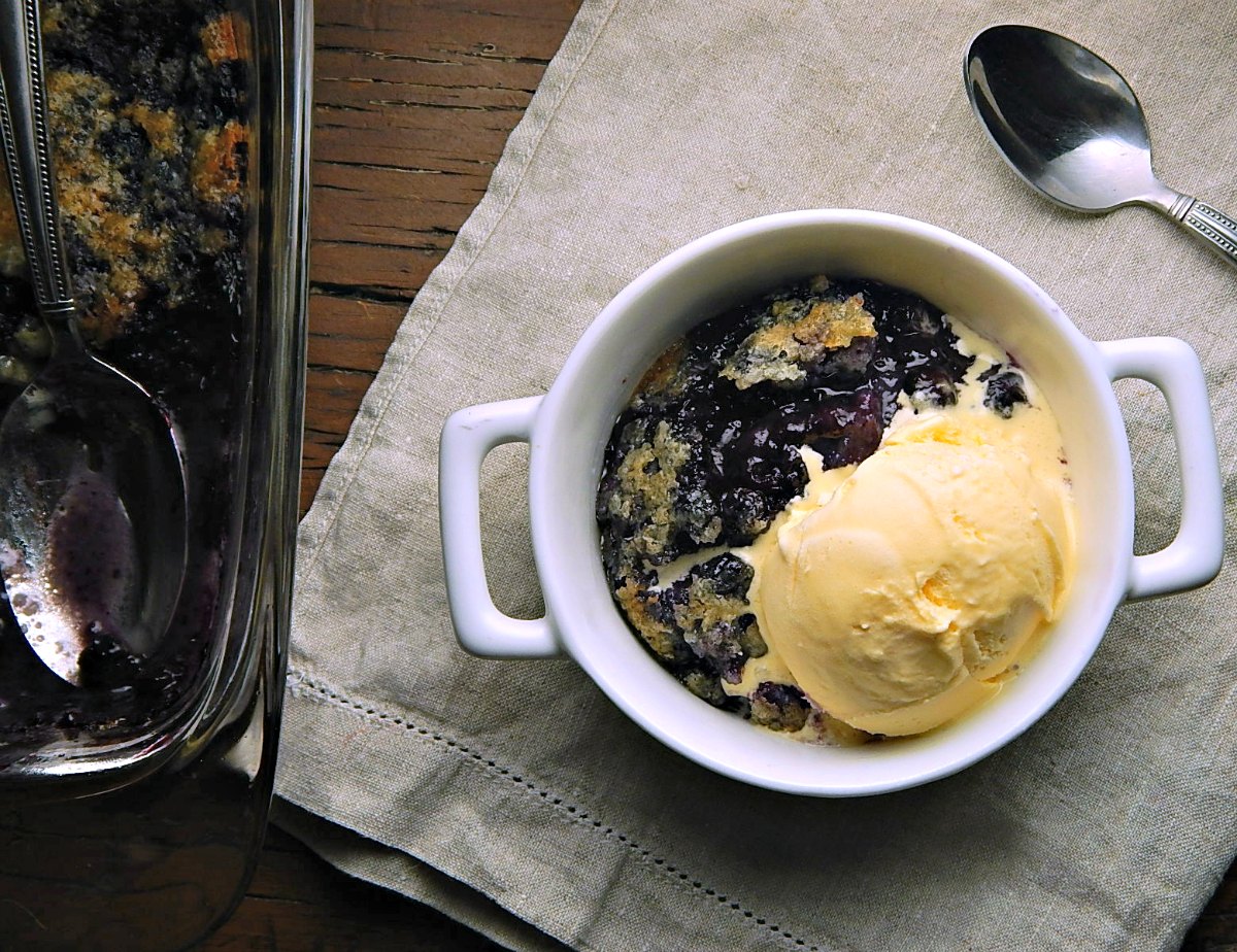Blueberry Cobbler with Sugar Cookie Topping