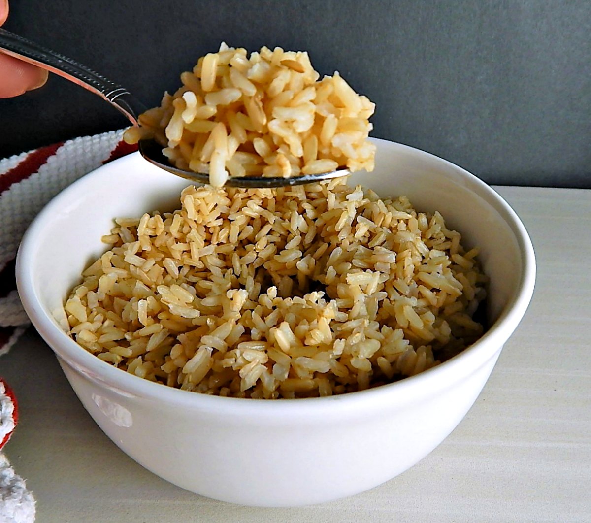 Instant Pot Brown Rice used in Greek Brown Rice Salad