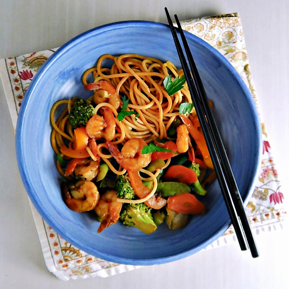 Easy Fast Shrimp Lo Mein