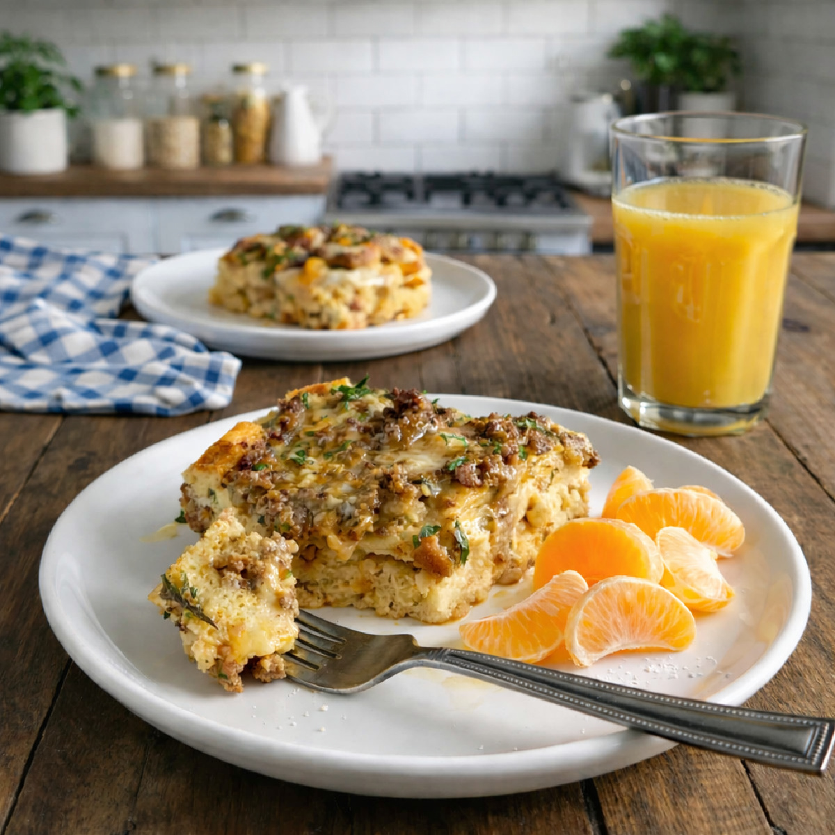 Overnight Breakfast Sausage Casserole