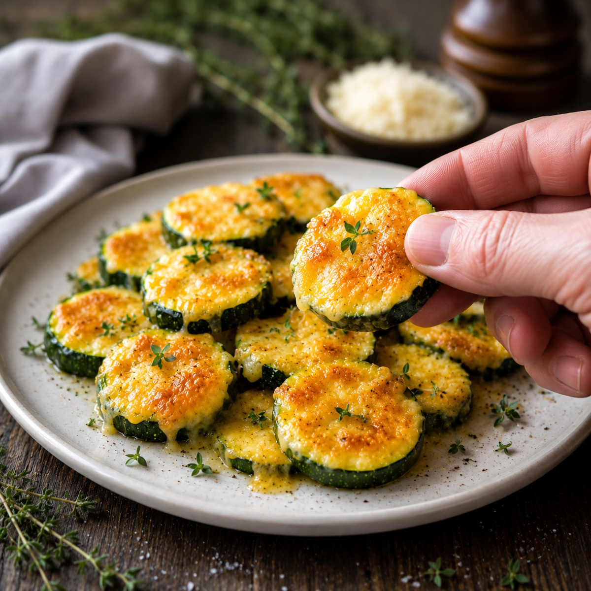 10 Minute Parmesan Zucchini