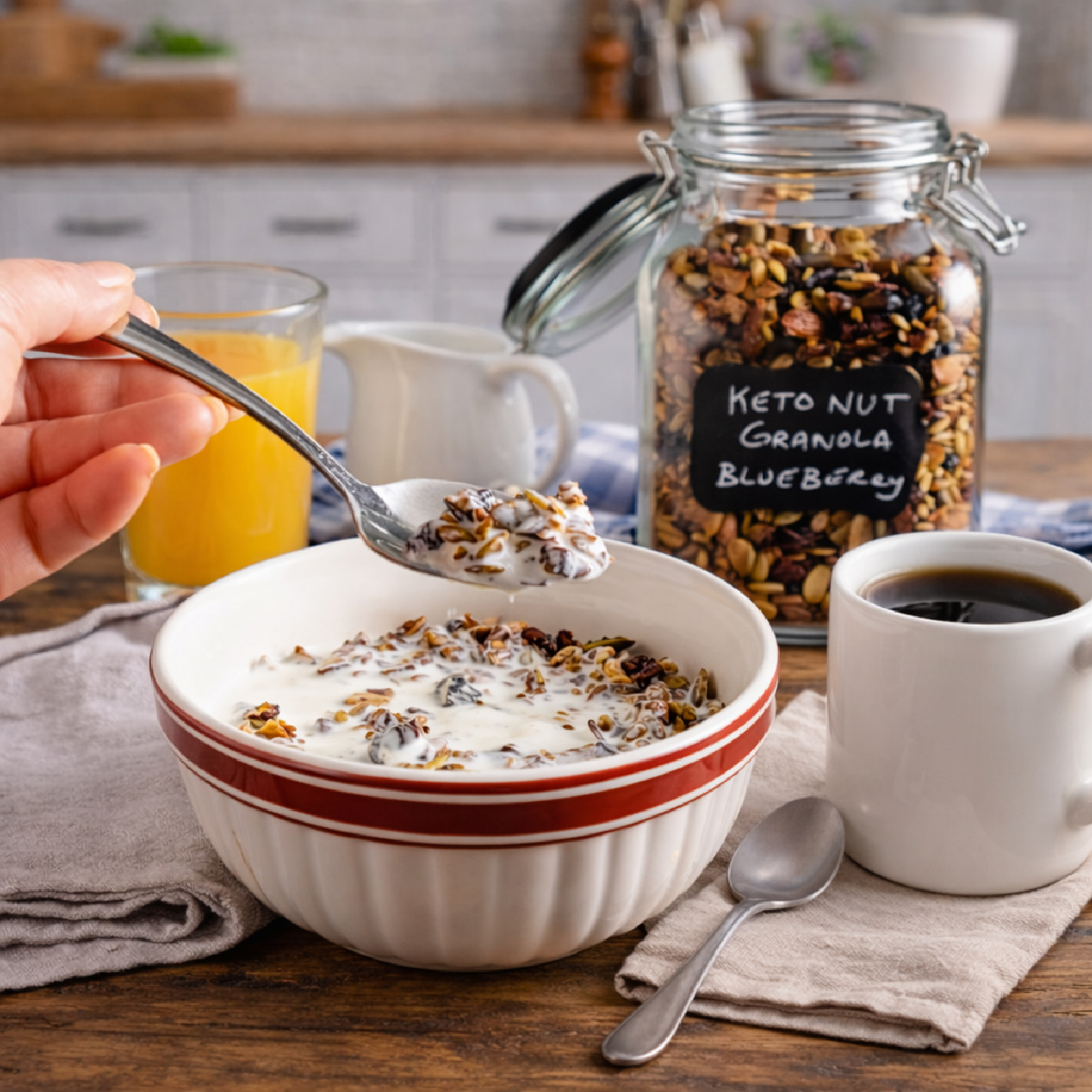 Blueberry Nut Keto Granola