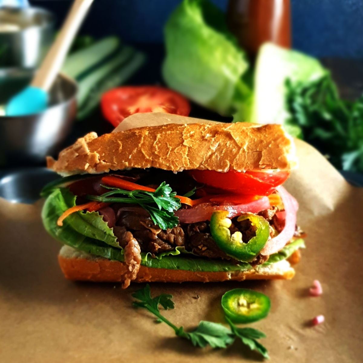 Garlic Steak Bahn Mi