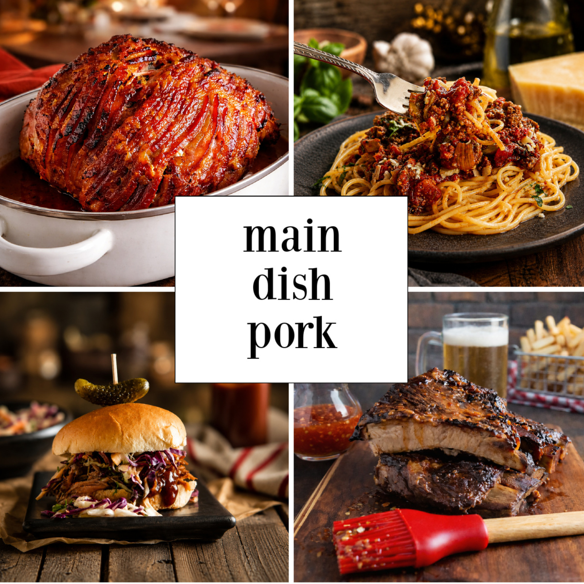Pork Main Dishes and Entrees